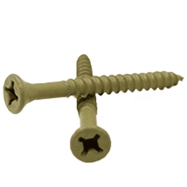Newport Fasteners Deck Screw, #9 x 2-1/2 in, Steel, Combination Phillips/Slotted Drive, 25 PK 191974-25 - main